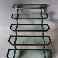Escalier limon cremaillere marches verre fer Forge Catalane Cabestany