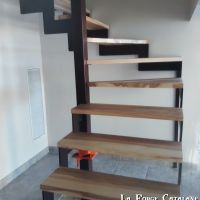 escalier double limon cremaillere marches bois frene olivier forge catalane 5