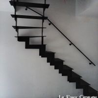 escalier double limon cremaillere marches fer quart tournant forge catalane 2