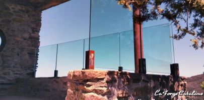 Rambarde vitrage integral Qrailing sans poteaux ni main courante forge catalane 8