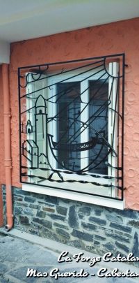 grille collioure barque et clochet fer Forge Catalane Cabestany