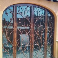 grille porte v  g  tal feuille olive rameau vitrage fer Forge Catalane Cabestany