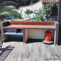couverture barbecue par tole corten rouille forge catalane