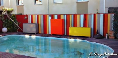 bac a fleur mobilier jardiniere galva thermolaqu  e fer Forge Catalane Cabestany  2 
