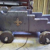 chariot porte canon en fer  Forge Catalane