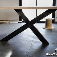 Pied table ilot cuisine fer Forge Catalane Cabestany  3 