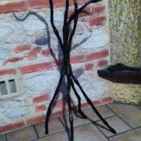 piettement support accesoires cheminee forge inspiration vegetal 2