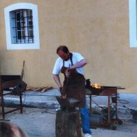 Louis Moles demonstration forge en public couvent des minimes perpignan fer Forge Catalane Cabestany