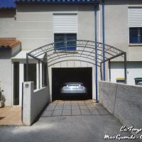 pergola abris de voiture cintr  e fer Forge Catalane Cabestany