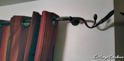 tringle a rideau mobilier forg   olive feuille fer Forge Catalane Cabestany