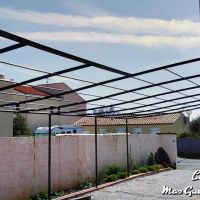 pergola demi chapeau gendarme filant rond abris voiture fer Forge Catalane Cabestany  4 