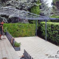 pergola demi chapeau gendarme terrasse fer Forge Catalane Cabestany