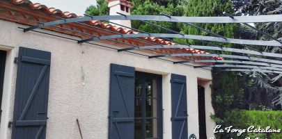 pergola demi chapeau gendarme terrasse fer Forge Catalane Cabestany  3 