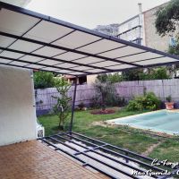 pergola toit pente tube bache SOLTIS fer Forge Catalane Cabestany