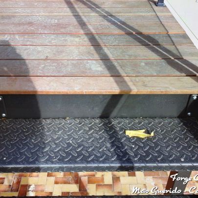 escalier et passerelle exterieure remplissage bois ipe forge catalane 7