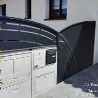 cloture et portillon moderne en decoupe laser  thermolaquage  forge catalane