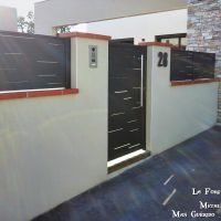 cloture portillon decoupe laser traits horizontaux thermo Forge Catalane 2