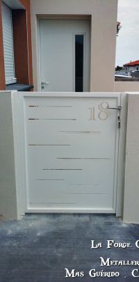 portillon decoupe laser thermo blanc poignee inox forge catalane