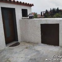 porte cabanon tole rouille vitrage 3 fer Forge Catalane Cabestany