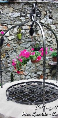 couverture puit ouvrante et palan a corde lannes travail forge fer Forge Catalane Cabestany