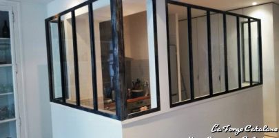 verriere ancien atelier separation cuisine 2 fer Forge Catalane Cabestany