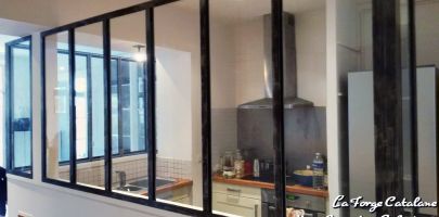 verriere ancien atelier separation cuisine 3 fer Forge Catalane Cabestany