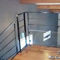 Garde corps metal  verre fer Forge Catalane Cabestany